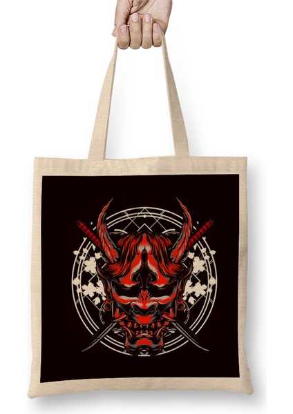 Japan Warrior Skull Samurai Kendo Katana Ninja Shinobi Mempo Bez Çanta Uzun Saplı