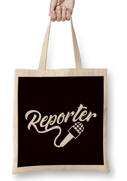 Reporter Journalist Author Writer Journalism Press Free News Bez Çanta Uzun Saplı