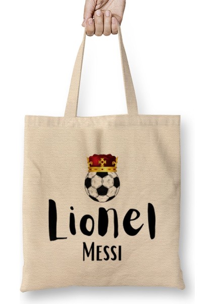 Lionel Messi Art Merch Bez Çanta Uzun Saplı