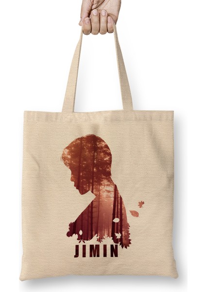 Bts Tae Painting Effect Blue And Pink Eyes Bts Army Kpop Gift BT21 03 Bez Çanta Uzun Saplı
