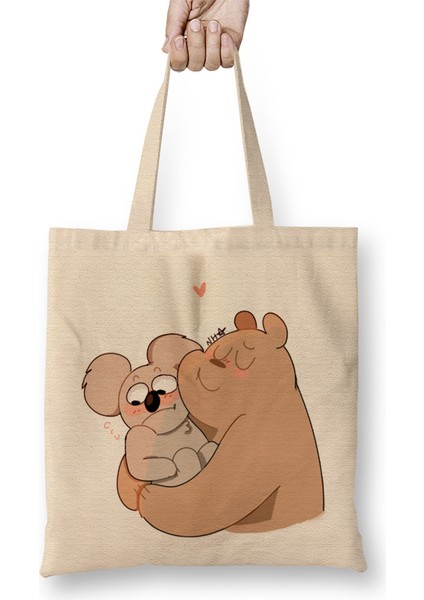 Nom Nom We Bare Bears 08 Bez Çanta Uzun Saplı