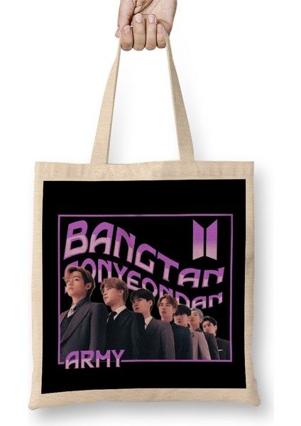 Bts Vintage Style Army Bez Çanta Uzun Saplı
