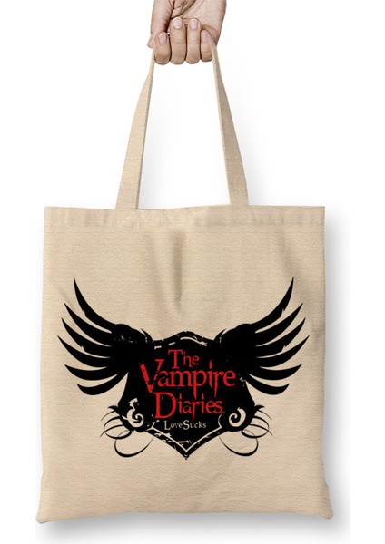 Vampire Diaries Bez Çanta Uzun Saplı
