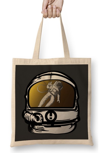 Astronaut Head Bez Çanta Uzun Saplı