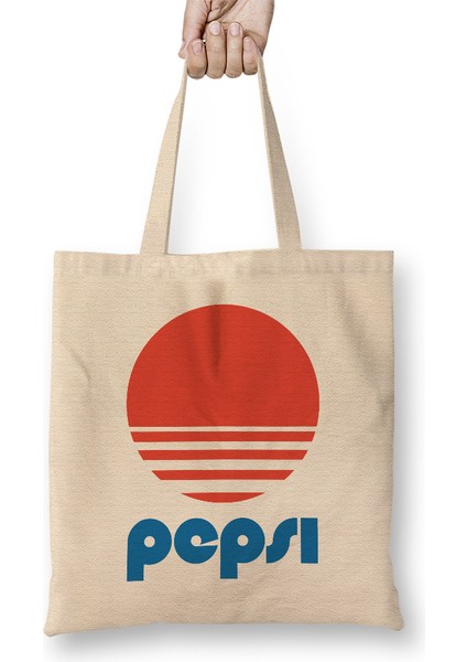 Pepsi Logo Bez Çanta Uzun Saplı