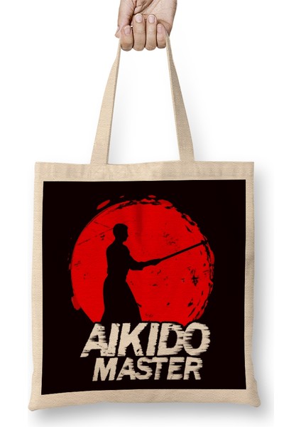 Aikido Master Fight Martial Arts Fighter Self Defense Coach Bez Çanta Uzun Saplı