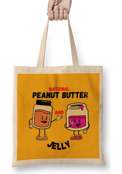 National Peanut Butter And Jelly Day Bez Çanta Uzun Saplı