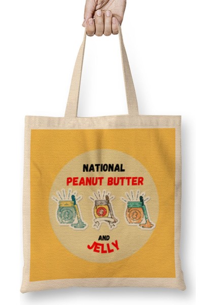 National Peanut Butter And Jelly Day Bez Çanta Uzun Saplı