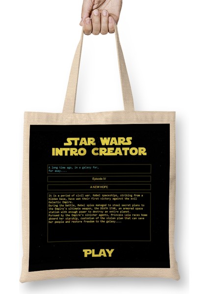 Star Wars Opening Crawl 05 Bez Çanta Uzun Saplı