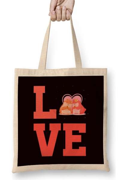 Love Guinea Pig Owner Pet Cavy Cavies Rodent Bez Çanta Uzun Saplı