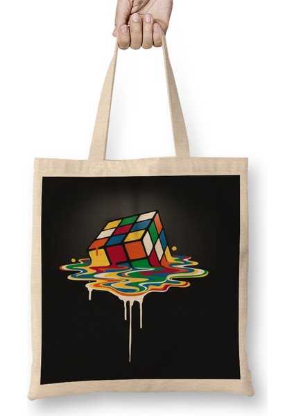 Melted Rubik's Cube Bez Çanta Uzun Saplı