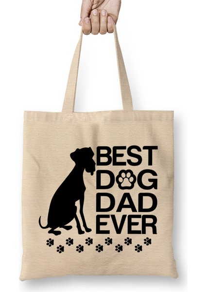 Best Dalmatian Dad Ever Best Dog Dad Ever Bez Çanta Uzun Saplı