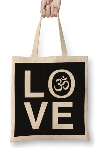 Ohm Symbol Love Bez Çanta Uzun Saplı