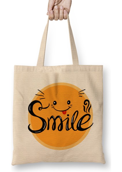 Smile Komik Imoji Bez Çanta Uzun Saplı