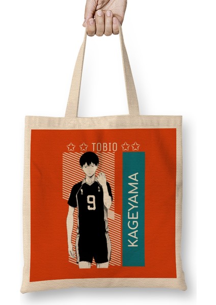 Tobio Kageyama Bez Çanta Uzun Saplı