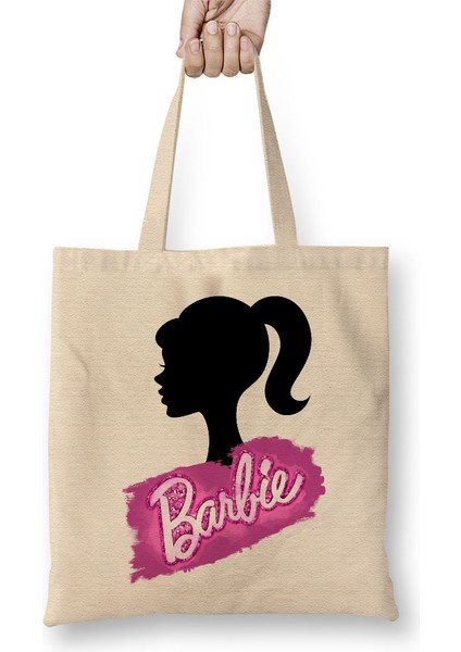 Barbie Çocuklara Hediye Bez Çanta Uzun Saplı