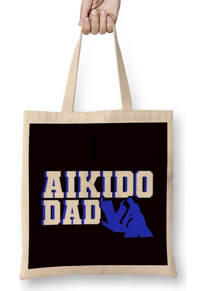Aikido Dad Father Fighter Martial Arts Fight Self Defense Bez Çanta Uzun Saplı