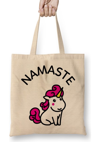 Namaste Unicorn Bez Çanta Uzun Saplı