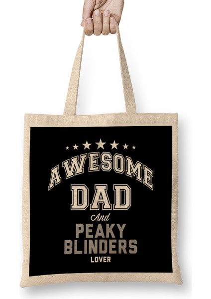 Awesome Dad And Peaky Blinders Lover Bez Çanta Uzun Saplı