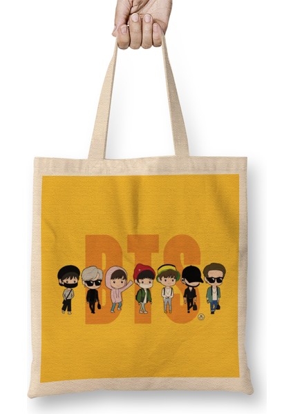 Bts Chibi Members Airport Fashion Bez Çanta Uzun Saplı