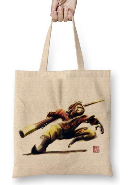 Monkey King Sun Wukong Action Bez Çanta Uzun Saplı