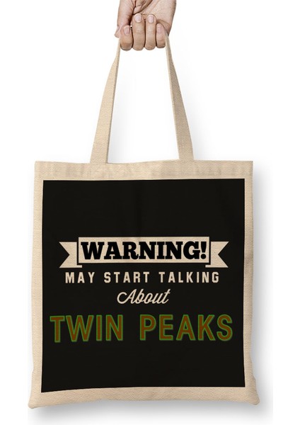 Warning May Start Talking About Twin Peaks Bez Çanta Uzun Saplı
