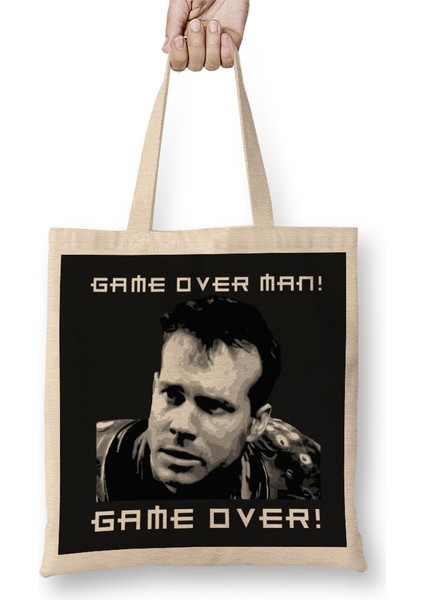 Game Over Man Game Over Quote Aliens Bez Çanta Uzun Saplı