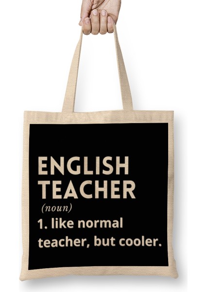 English Teacher Defined 01 Bez Çanta Uzun Saplı
