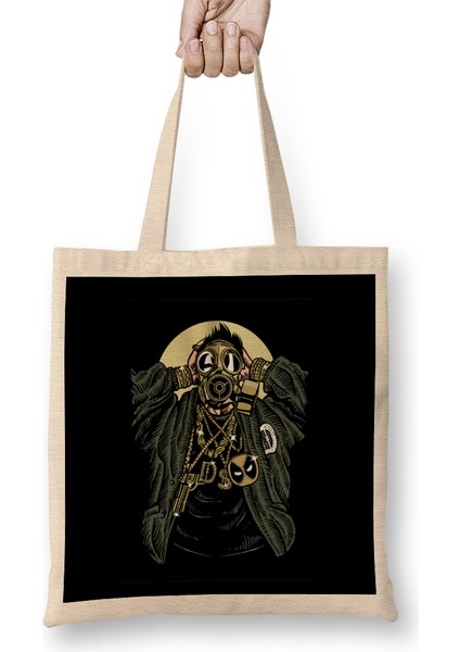 Gas Mask Gangsta Bez Çanta Uzun Saplı