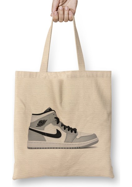 Air Jordan 1 Mid Smoke Grey Bez Çanta Uzun Saplı
