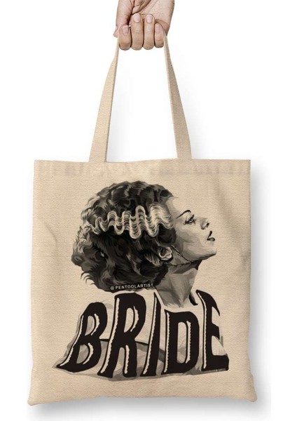 Bride Of Frankenstein The Black White Bride Bez Çanta Uzun Saplı