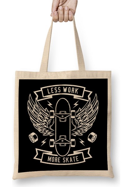 Less Work More Skate Bez Çanta Uzun Saplı