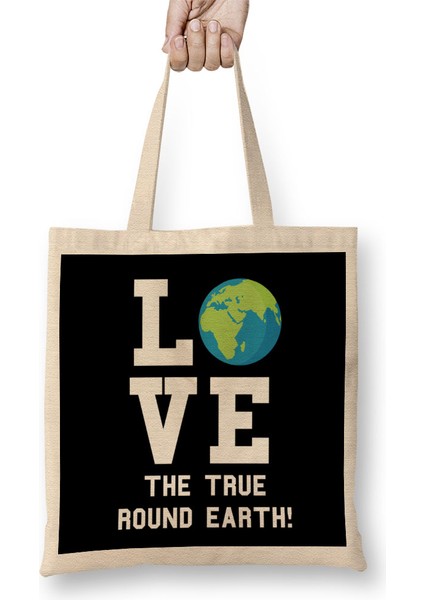 Love The True Round Earth Bez Çanta Uzun Saplı