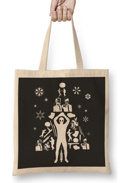Pulp Fiction Christmas Tree Silhouette Bez Çanta Uzun Saplı