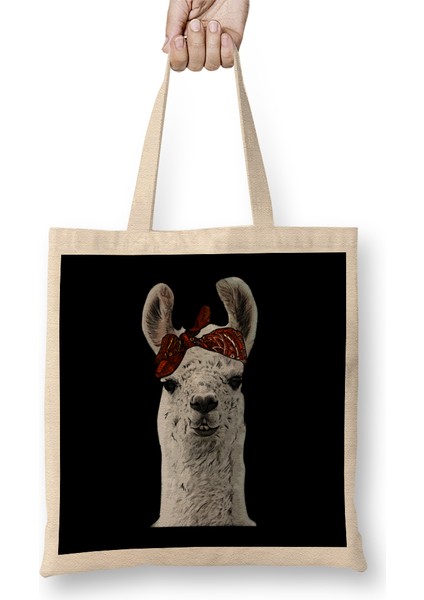 Cute & Adorable Gangster Bandana Llama Thug Lama Bez Çanta Uzun Saplı