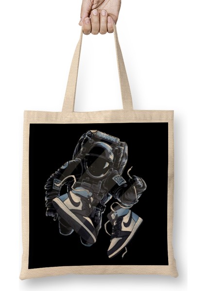 Nasa x Air Jordan 1 Retro High Royal Toe Sneaker Fans Art Bez Çanta Uzun Saplı