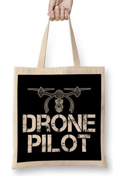 Cute Drone Pilot Funny Drone Lovers Bez Çanta Uzun Saplı