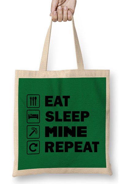 Minecraft Diamond Sword Bez Çanta Uzun Saplı