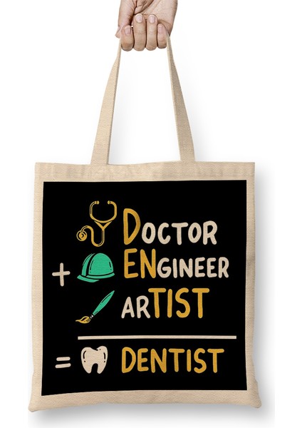 Doctor Engineer Artist Dentist 012 Bez Çanta Uzun Saplı