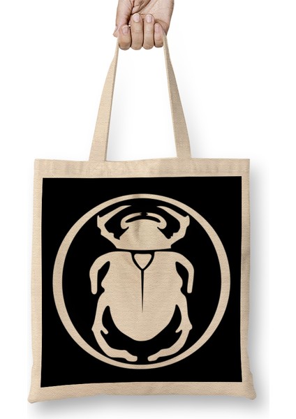 Destiny Scarab Heart Emblem Bez Çanta Uzun Saplı
