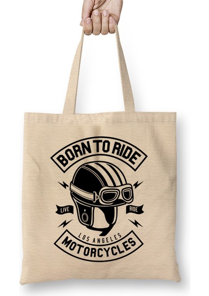 Born To Ride Motorcycles Helmet Bez Çanta Uzun Saplı