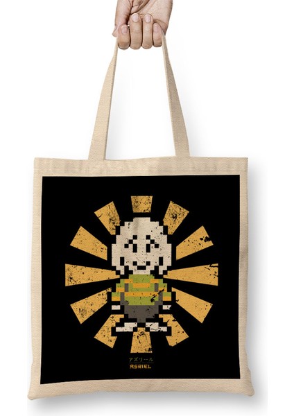 Asriel Retro Japanese Undertale Bez Çanta Uzun Saplı