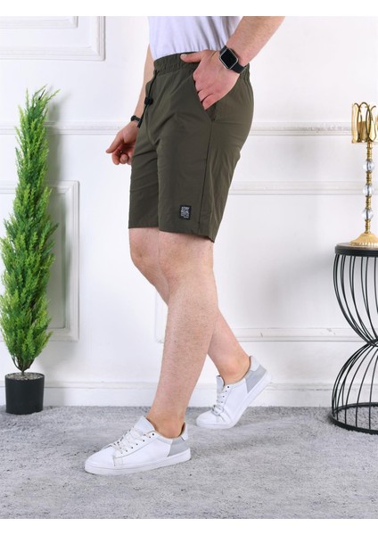 Haki Renk Paraşüt Kumaş Erkek Şort fiyatları