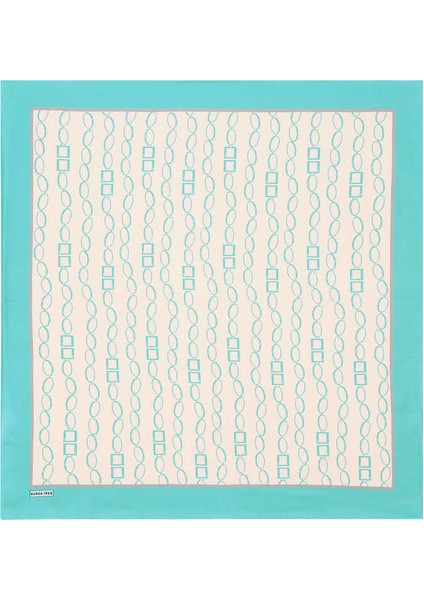 Mint Zincir Desen Twill Ipek Eşarp