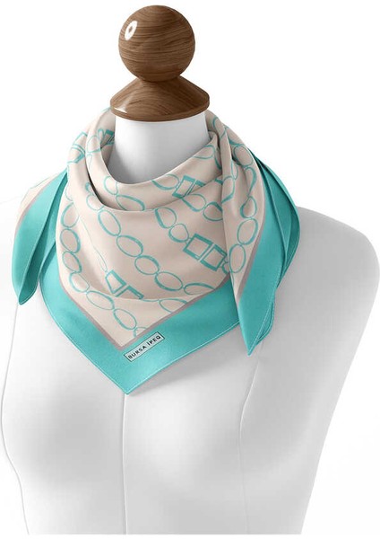 Mint Zincir Desen Twill Ipek Eşarp fiyatları