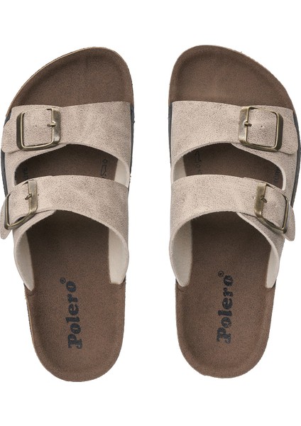 Günlük Kadın - Erkek Çift Tokalı Bantlı Desenli Mantar Taban Terlik 245 - 77734 - 34132 indirimleri