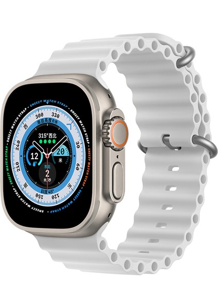 Sneezy Apple Watch 49MM Ultra Seri Uyumlu Seaflex Ocean Silikon Kordon