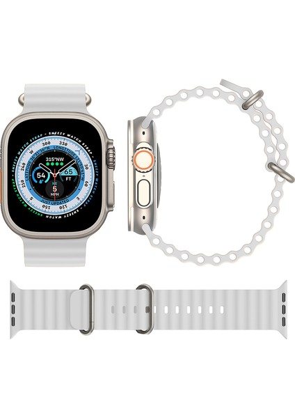 Sneezy Apple Watch 49MM Ultra Seri Uyumlu Seaflex Ocean Silikon Kordon modelleri