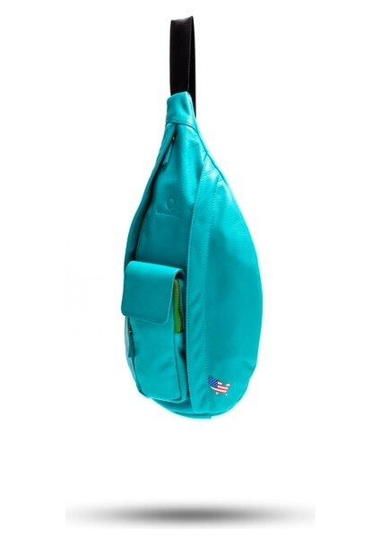Unisex Çapraz Çanta Hakiki Deri Floater Turkuaz Sling Bag (Rfid Koruma) modelleri