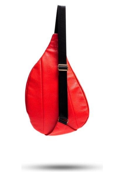 Unisex Çapraz Çanta Hakiki Deri Floater Kırmızı Sling Bag (Rfid Koruma) fırsatları